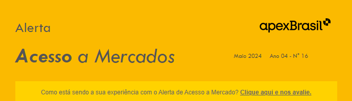  ALERTA DE ACESSO – EUA – EMBALAGENS – Nº 16/2024